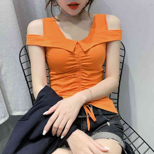 women's t-shirt summer korean clothes t-shirt fashion off shoulder drape women ropa mujer cotton short sleeve lave up te, White
women's t-shirt summer korean clothes t-shirt fashion off shoulder drape women ropa mujer cotton short sleeve lave up te, White