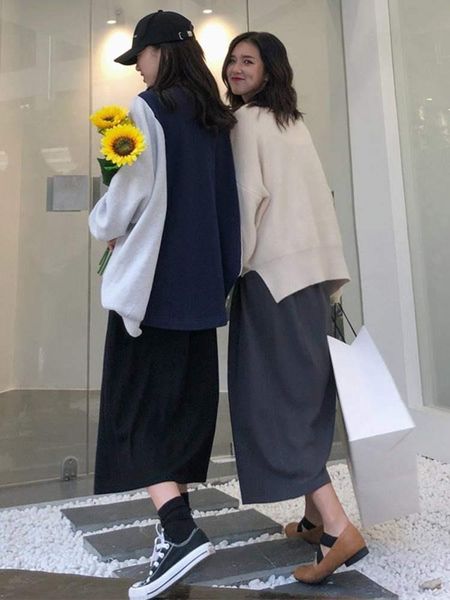 skirts 2021 autumn korean-style college-style retro high waisted in black skirt elastic waist loose
skirts 2021 autumn korean-style college-style retro high waisted in black skirt elastic waist loose