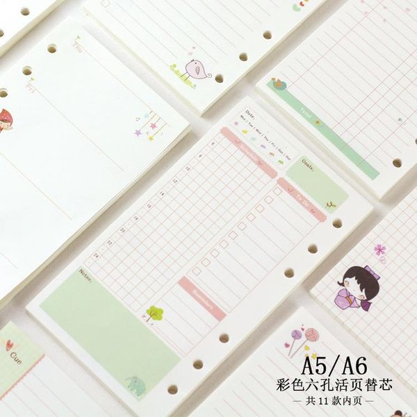 notepads a5a6 six-hole loose-leaf hand ledger refill, color inner page, cartoon square, month and sunday plan page, Purple;pink
notepads a5a6 six-hole loose-leaf hand ledger refill, color inner page, cartoon square, month and sunday plan page, Purple;pink