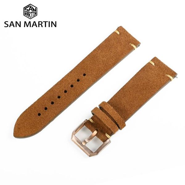 watch bands san martin genuine leather replacement straps for men and women classic suede 22mm soft brown band wrist retro wristbands, Black;brown
watch bands san martin genuine leather replacement straps for men and women classic suede 22mm soft brown band wrist retro wristbands, Black;brown