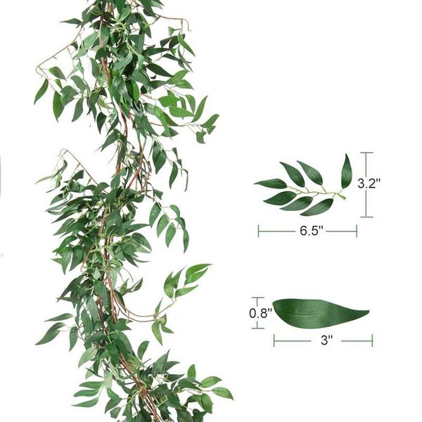 decorative flowers & wreaths artificial willow garland, 2pcs faux silk leaves vines hanging garland greenery for weddin
decorative flowers & wreaths artificial willow garland, 2pcs faux silk leaves vines hanging garland greenery for weddin