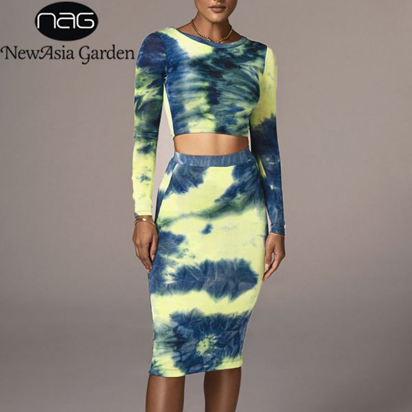 newasia tie dye two piece skirt set crewneck crop stretch high waist skirt women long sleeve 2 piece outfits fashion suit 210413, White
newasia tie dye two piece skirt set crewneck crop stretch high waist skirt women long sleeve 2 piece outfits fashion suit 210413, White