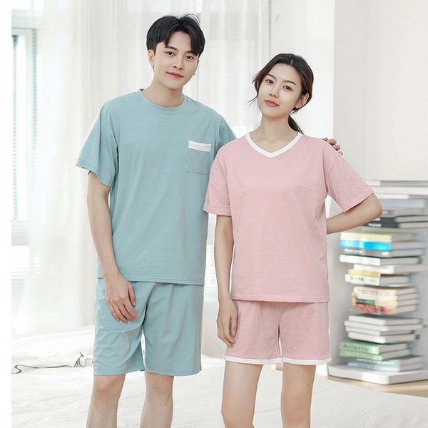 men's sleepwear 2 piece set summer pure cotton pajamas for couples casual t shirt+shorts homewear solid soft home costumes sets, Black;brown
men's sleepwear 2 piece set summer pure cotton pajamas for couples casual t shirt+shorts homewear solid soft home costumes sets, Black;brown
