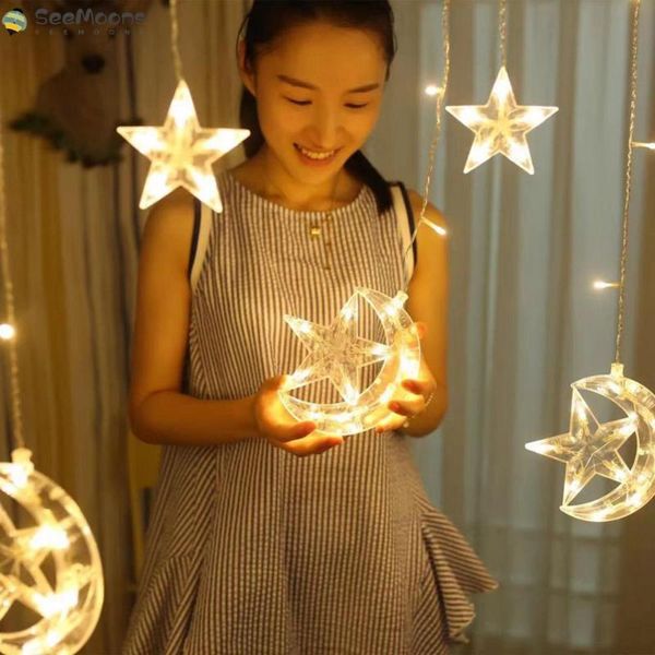 strings eu plug/battery moon star led fairy string light garland mubarak ramadan decor child room outdoor christmas lighting wedding
strings eu plug/battery moon star led fairy string light garland mubarak ramadan decor child room outdoor christmas lighting wedding