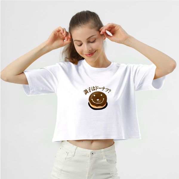 women's t-shirt harajuku japanese women funny cute donuts food print t shirts summer casual graphic tees fashion female, White
women's t-shirt harajuku japanese women funny cute donuts food print t shirts summer casual graphic tees fashion female, White