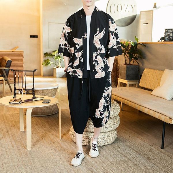 men's tracksuits japanese streetwear shirt shorts set tracksuit men plus size kimono+cropped pants clothes for summer two piece xxxxxl, Gray
men's tracksuits japanese streetwear shirt shorts set tracksuit men plus size kimono+cropped pants clothes for summer two piece xxxxxl, Gray
