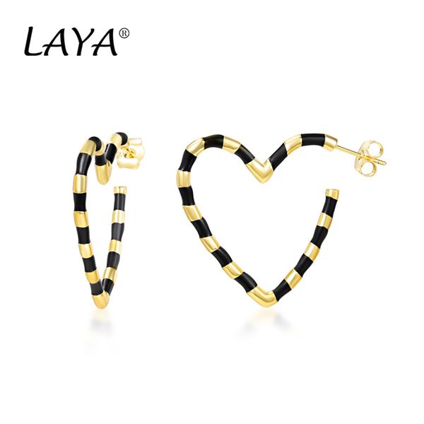 laya 925 sterling silver fashion heart-shaped black enamel stud earrings for women wedding birthday luxury jewelry 2022 trend, Golden;silver
laya 925 sterling silver fashion heart-shaped black enamel stud earrings for women wedding birthday luxury jewelry 2022 trend, Golden;silver