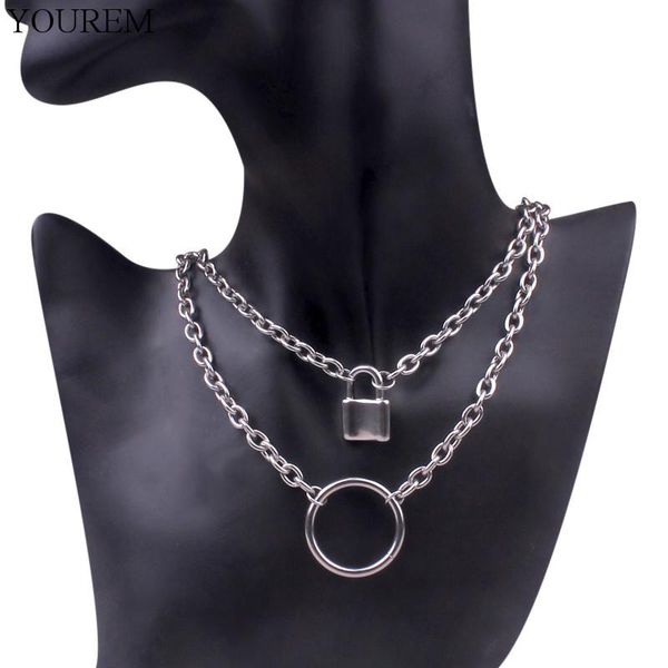 pendant necklaces stainless steel padlock necklace for women punk cool round circle men lock jewelry accessories width 6mm chain, Silver
pendant necklaces stainless steel padlock necklace for women punk cool round circle men lock jewelry accessories width 6mm chain, Silver