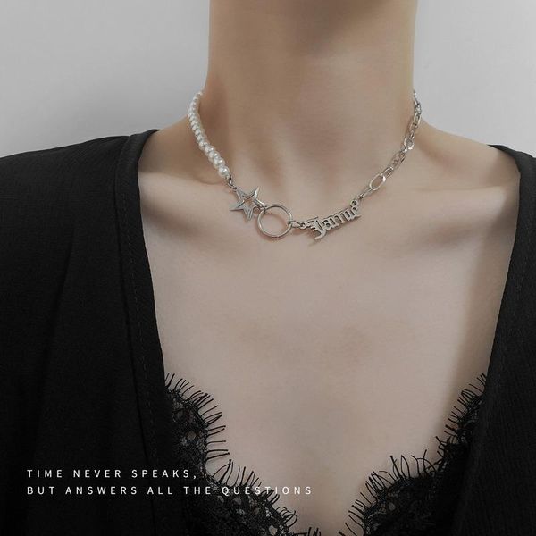 chains pentagram woman necklace artificial pearl women letter chain elegant silver color korean stainless collier
chains pentagram woman necklace artificial pearl women letter chain elegant silver color korean stainless collier