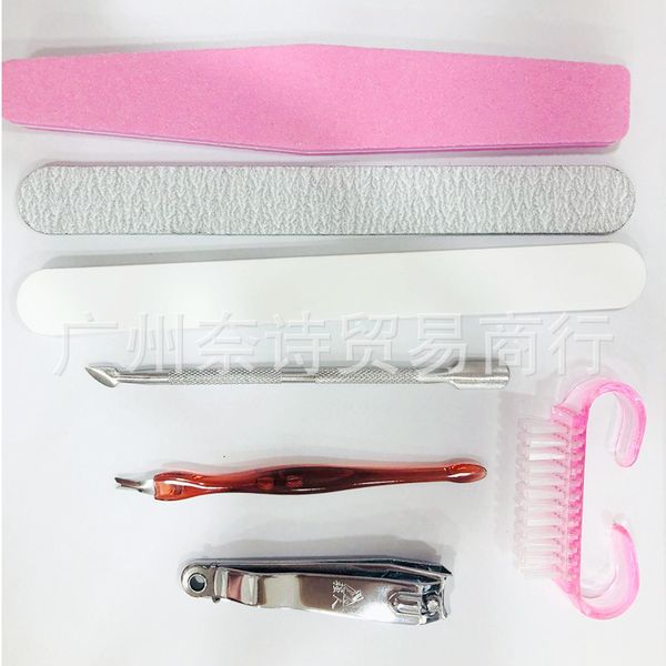 manicure 7-piece nail tool clipper set sponge rubbing polishing sand strip steel pushing dead leather fork sheep horn brush
manicure 7-piece nail tool clipper set sponge rubbing polishing sand strip steel pushing dead leather fork sheep horn brush