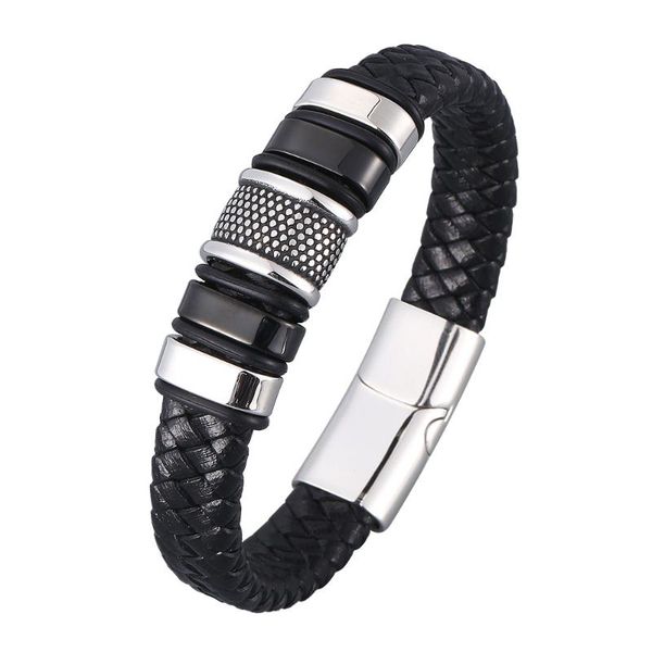 charm bracelets trendy stylish fashion bracelet men geniuine leather bangle stainless steel jewelry accessories for hip hop party casual, Golden;silver
charm bracelets trendy stylish fashion bracelet men geniuine leather bangle stainless steel jewelry accessories for hip hop party casual, Golden;silver