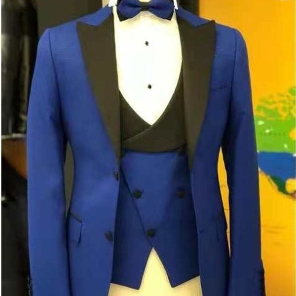 men's suits & blazers est groomsmen royal blue groom tuxedos peak black satin lapel men wedding man bridegroom (jacket + pants ves, White;black
men's suits & blazers est groomsmen royal blue groom tuxedos peak black satin lapel men wedding man bridegroom (jacket + pants ves, White;black