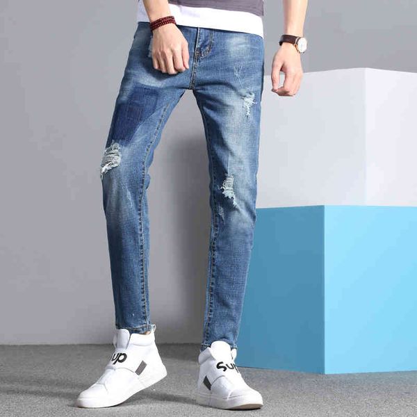 men's pants spring new mens jeans classic fashion hole style denim skinny men's casual slim fit trousers full size pa, Black
men's pants spring new mens jeans classic fashion hole style denim skinny men's casual slim fit trousers full size pa, Black