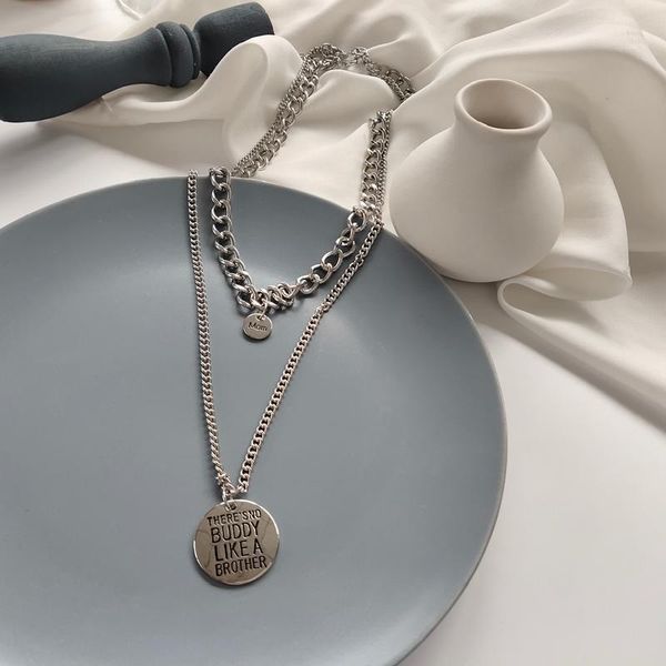 chains atmospheric street style necklace personality fashion letter pendant simple double hip hop sweater chain, Silver
chains atmospheric street style necklace personality fashion letter pendant simple double hip hop sweater chain, Silver
