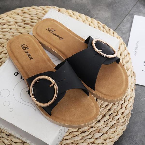 women's slippers round head pvc female fashion summer beach flat sandals ladies flip flops shoes, Black
women's slippers round head pvc female fashion summer beach flat sandals ladies flip flops shoes, Black