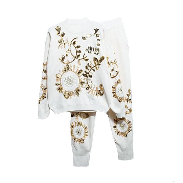 women's tracksuits fashion knit suits female autumn heavy industry embroidery gold leaf flowers long sleeve sweater casual pants t, Gray
women's tracksuits fashion knit suits female autumn heavy industry embroidery gold leaf flowers long sleeve sweater casual pants t, Gray