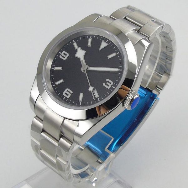 wristwatches 39mm black sterile dial sapphire glass date luminous case back nh35a miyota 8215 automatic movement men's watch, Slivery;brown
wristwatches 39mm black sterile dial sapphire glass date luminous case back nh35a miyota 8215 automatic movement men's watch, Slivery;brown