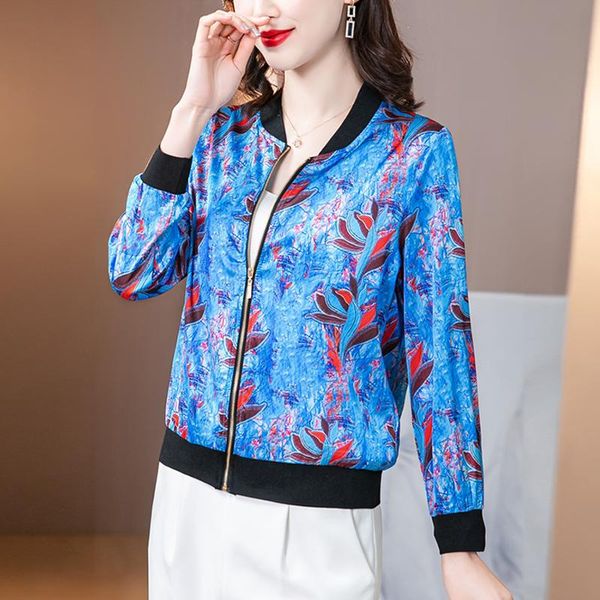 women's jackets 2021 korean fashion summer women printed bomber jacket thin elegant long sleeve female office zipper sunscreen 19 color, Black;brown
women's jackets 2021 korean fashion summer women printed bomber jacket thin elegant long sleeve female office zipper sunscreen 19 color, Black;brown