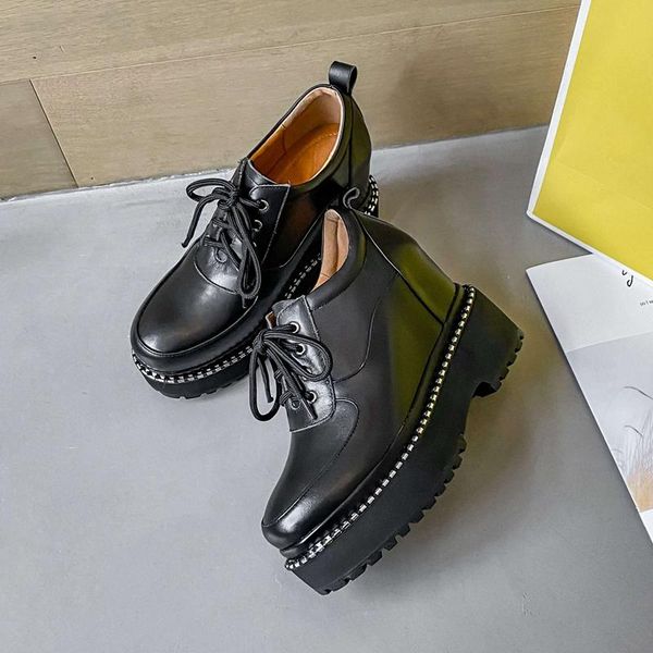 genuine leather round toe super high heels british style young lady streetwear cross-tied fashion women pumps l56 dress shoes, Black
genuine leather round toe super high heels british style young lady streetwear cross-tied fashion women pumps l56 dress shoes, Black