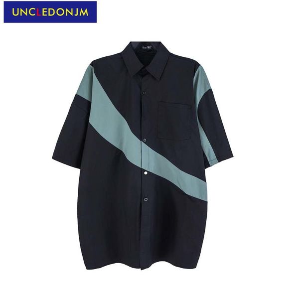 colour block button up shirt hip hop short sleeve for men summer oversized fashion mens clothing t2-a211 men's casual shirts, White;black
colour block button up shirt hip hop short sleeve for men summer oversized fashion mens clothing t2-a211 men's casual shirts, White;black