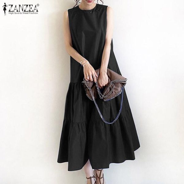 summer sleeveless dress women ruffles solid party sundress elegant casual femme robe sarafans 2021 o neck tanks vestidos7 dresses, Black;gray
summer sleeveless dress women ruffles solid party sundress elegant casual femme robe sarafans 2021 o neck tanks vestidos7 dresses, Black;gray