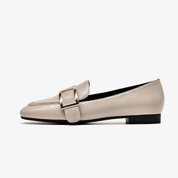 dress shoes leather loafers women sheep square toe metal buckles decoration spring lady flats casual shoes handmade 27133, Black
dress shoes leather loafers women sheep square toe metal buckles decoration spring lady flats casual shoes handmade 27133, Black