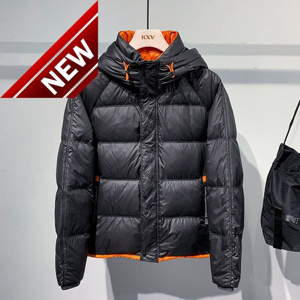 men 2021 winter fashion short casual hooded coats male slim thicken warm overcoats gloosy white duck down jackets w338, Black
men 2021 winter fashion short casual hooded coats male slim thicken warm overcoats gloosy white duck down jackets w338, Black