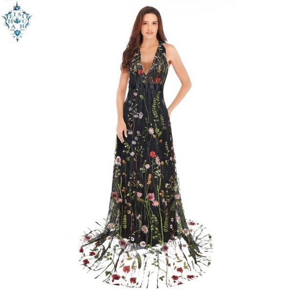 evening dresses ameision sleeveless woman formal dress black tulle with flower embroidery backless see-through party, Black;red
evening dresses ameision sleeveless woman formal dress black tulle with flower embroidery backless see-through party, Black;red