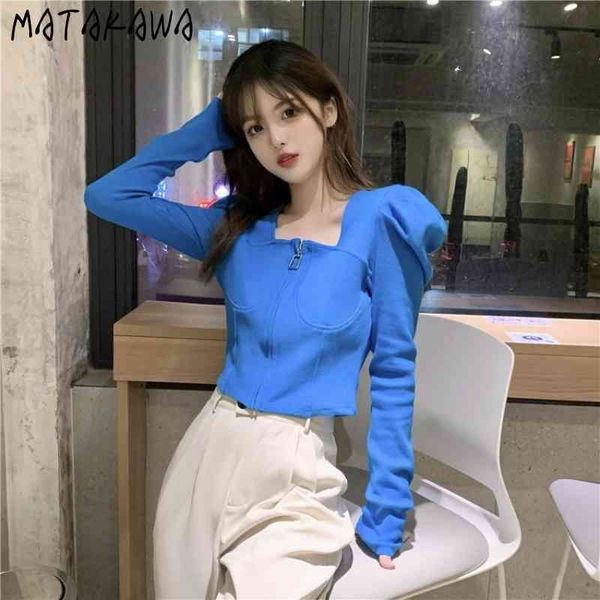 matakawa puff sleeve knitted t-shirt korean spring slim short long sleeve t shirt square neck tshirts for women 210513, White
matakawa puff sleeve knitted t-shirt korean spring slim short long sleeve t shirt square neck tshirts for women 210513, White