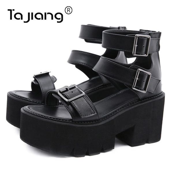 dress shoes ta jiang summer height increase women's metal buckle roman thick-soled wedge sandals gladiator t2027, Black
dress shoes ta jiang summer height increase women's metal buckle roman thick-soled wedge sandals gladiator t2027, Black