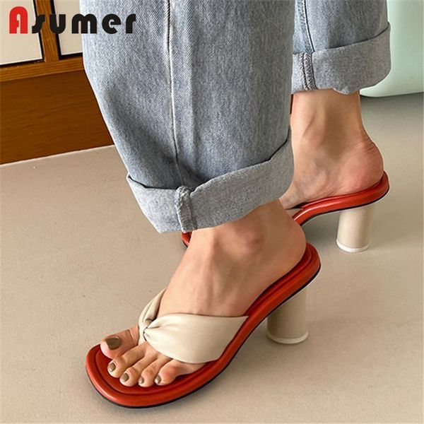 asumer 2021 arrive soft leather shoes women slipper simple casual high heels flip flops slippers, Black
asumer 2021 arrive soft leather shoes women slipper simple casual high heels flip flops slippers, Black