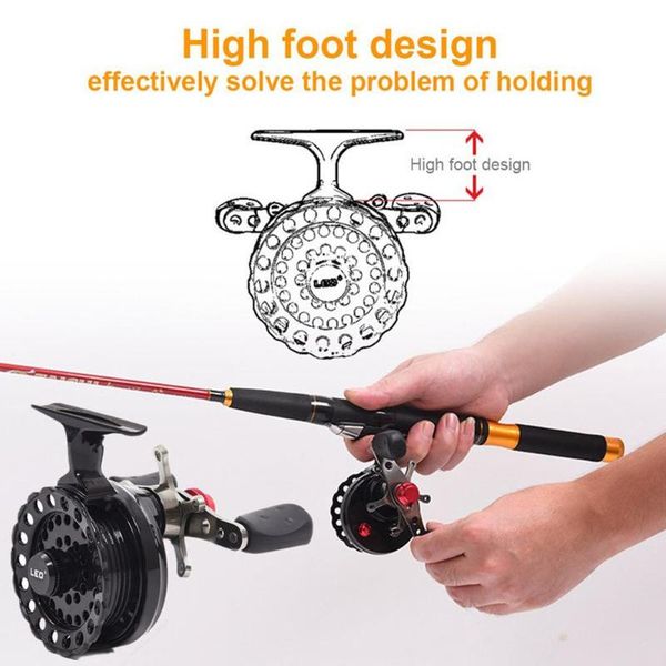 baitcasting reels 4 + 1bb 2.6:1 65mm fishing reel with high foot left hand