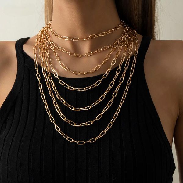 chains 4 pcs 7 layered thick necklace chain on neck hip hop chunky choker set for women fashion jewelry 2021 collar, Silver
chains 4 pcs 7 layered thick necklace chain on neck hip hop chunky choker set for women fashion jewelry 2021 collar, Silver