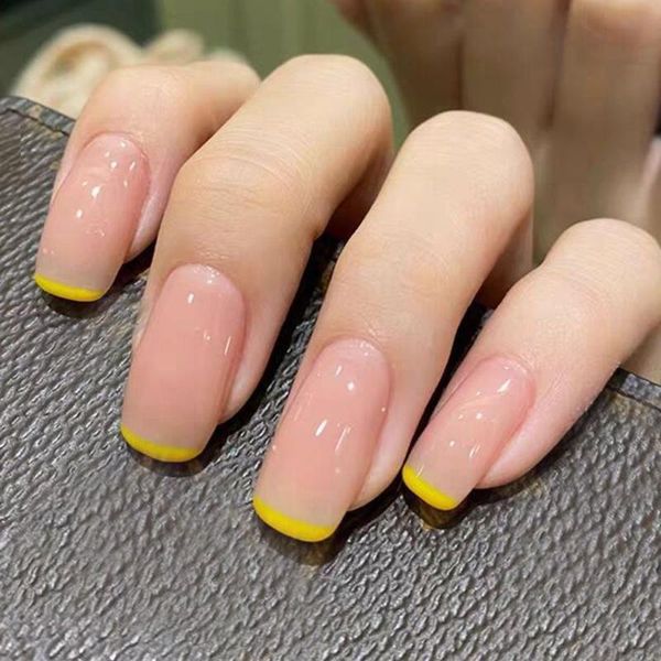 false nails 24pcs/box yellow french wearable fake nail tips full cover artificial detachable square head, Red;gold
false nails 24pcs/box yellow french wearable fake nail tips full cover artificial detachable square head, Red;gold