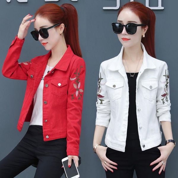 women's jackets short denim jacket 2021 spring and autumn clothing fashion coat casual wild ladies, Black;brown
women's jackets short denim jacket 2021 spring and autumn clothing fashion coat casual wild ladies, Black;brown