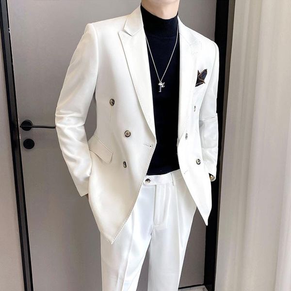 men's suits & blazers ( jacket + pants ) latest coat trousers designs solid color men suit casual slim fit 2pcs tuxedo tailor groom pro, White;black
men's suits & blazers ( jacket + pants ) latest coat trousers designs solid color men suit casual slim fit 2pcs tuxedo tailor groom pro, White;black