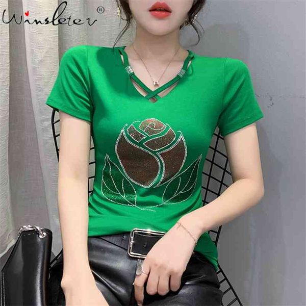 new women t-shirts casual floral diamonds tee summer female t shirt short sleeve t shirt for women clothing t03008b 210401, White
new women t-shirts casual floral diamonds tee summer female t shirt short sleeve t shirt for women clothing t03008b 210401, White