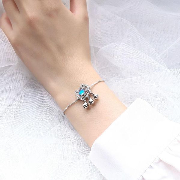 charm bracelets moonstone longevity lock bracelet female students korean simple bell chinese style girlfriend birthday tanabata gift, Golden;silver
charm bracelets moonstone longevity lock bracelet female students korean simple bell chinese style girlfriend birthday tanabata gift, Golden;silver