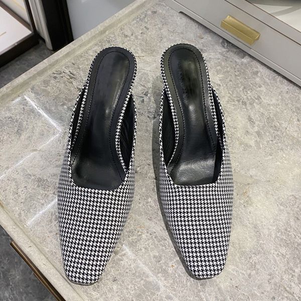 2021 new women pumps spring thin high heels female elegant square toe ladies slippers mules fashion houndstooth woman shoes, Black
2021 new women pumps spring thin high heels female elegant square toe ladies slippers mules fashion houndstooth woman shoes, Black