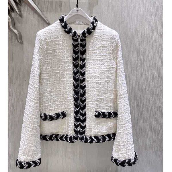 women's jackets jacket of white wool tweed short vintage pocket neck long sleeves runway autumn lady w7si, Black;brown
women's jackets jacket of white wool tweed short vintage pocket neck long sleeves runway autumn lady w7si, Black;brown