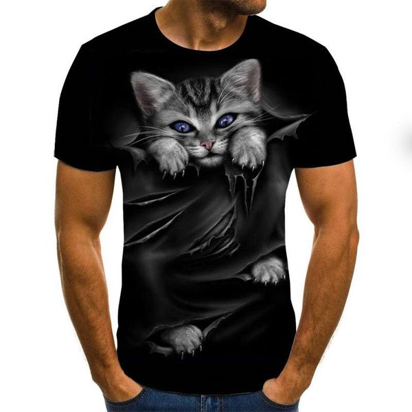 men's t-shirts 2021 cute cat 3d digital printing t-shirt casual short-sleeved collarless, White;black
men's t-shirts 2021 cute cat 3d digital printing t-shirt casual short-sleeved collarless, White;black