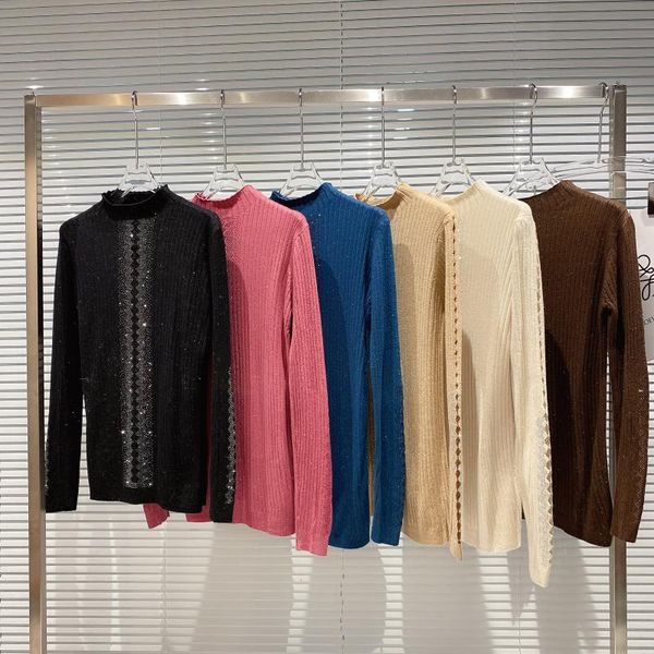 women's sweaters 2021 vertical strip gradient rhinestone temperament stretch slim bottoming sweater 1018, White;black
women's sweaters 2021 vertical strip gradient rhinestone temperament stretch slim bottoming sweater 1018, White;black