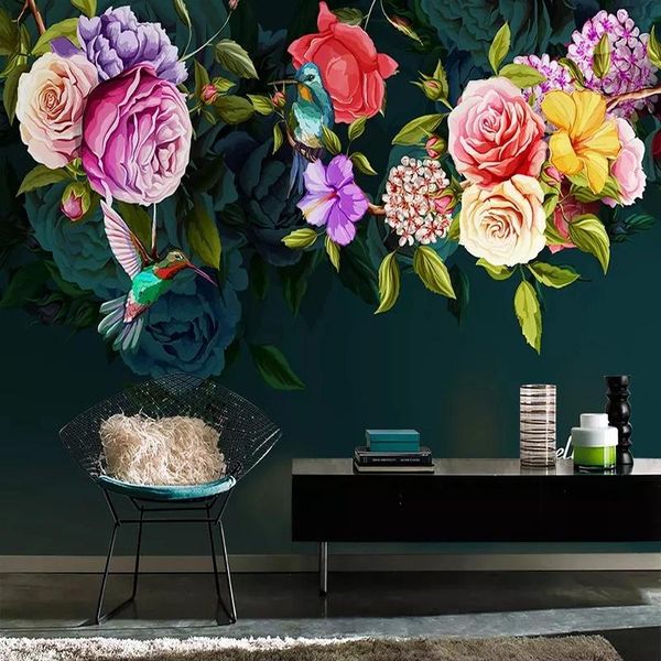 po wallpaper 3d rose flowers birds murals european style retro hand painted painting living room tv sofa bedroom waterproof wallpapers
po wallpaper 3d rose flowers birds murals european style retro hand painted painting living room tv sofa bedroom waterproof wallpapers