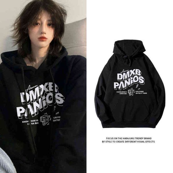 cotton autumn winter thick plush guochao oversize hoodie men's and women's letter large loose couple's wear, Black
cotton autumn winter thick plush guochao oversize hoodie men's and women's letter large loose couple's wear, Black