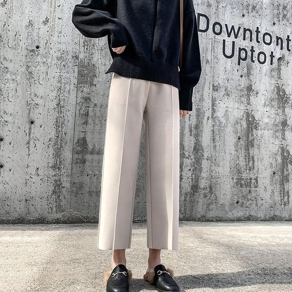 woolen wide-leg pants women's autumn winter casual high-waist straight-leg student loose beige nine-point & capris, Black;white
woolen wide-leg pants women's autumn winter casual high-waist straight-leg student loose beige nine-point & capris, Black;white