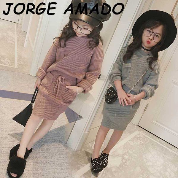 girls sweater suits long sleeve knitted +skirt two piece outfits baby clothes g1709 210610, White
girls sweater suits long sleeve knitted +skirt two piece outfits baby clothes g1709 210610, White