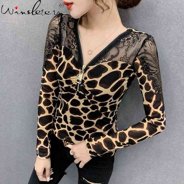 women's t-shirt spring fall girls fashion print gold v-neck drape zipper spliced mesh women shiny diamonds tees t11212a, White
women's t-shirt spring fall girls fashion print gold v-neck drape zipper spliced mesh women shiny diamonds tees t11212a, White