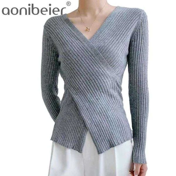 autumn korean elegant v-neck cross long sleeve base shirt knitted sweater women fashion multicolor pullover 210604, White;black
autumn korean elegant v-neck cross long sleeve base shirt knitted sweater women fashion multicolor pullover 210604, White;black