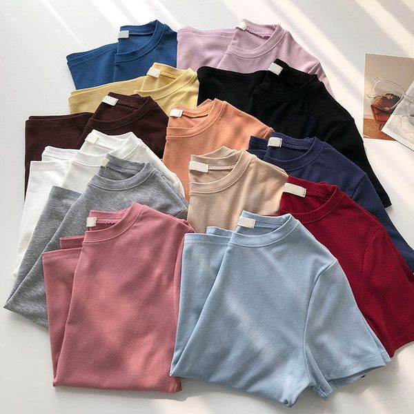 women's t-shirt women o neck t-shirts summer short sleeves famale harajuku streetwear korean ladies casual pullovers high street tees, White
women's t-shirt women o neck t-shirts summer short sleeves famale harajuku streetwear korean ladies casual pullovers high street tees, White