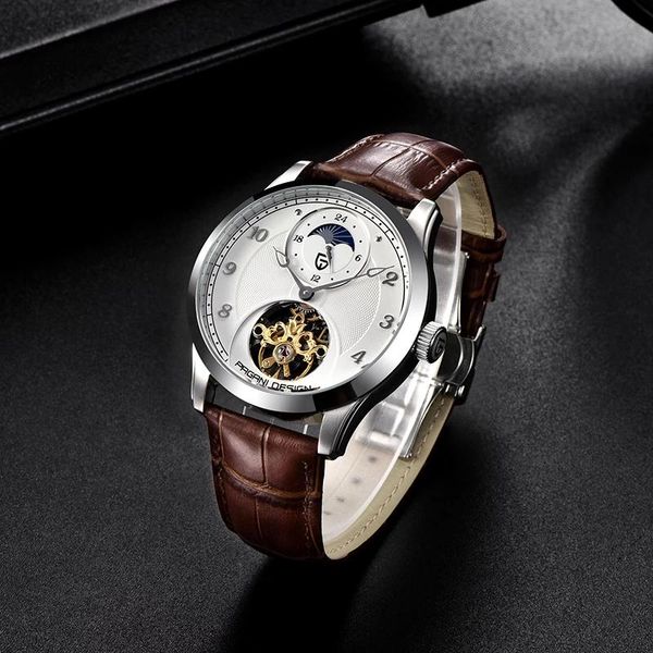 wristwatches pagani design tourbillon automaitc watch men fashion mechanical wrist waterproof clock relogio masculino, Slivery;brown
wristwatches pagani design tourbillon automaitc watch men fashion mechanical wrist waterproof clock relogio masculino, Slivery;brown